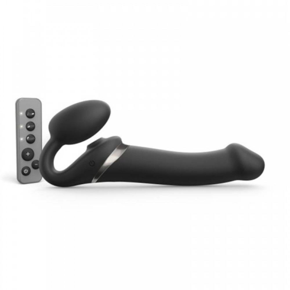 Секс игрушки - Безремневой страпон, M, с вибрацией и вакуумной стимуляцией Strap-On-Me с дистанционным пультом