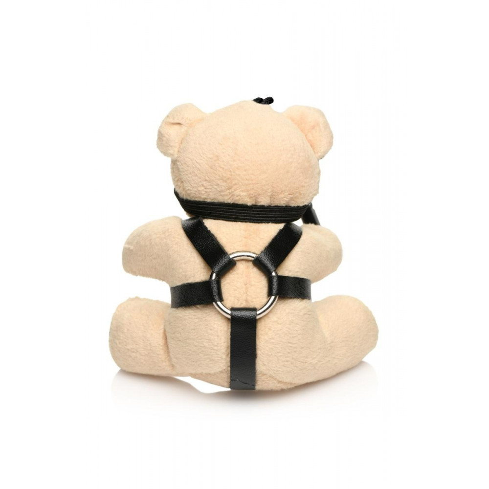 БДСМ игрушки - Брелок плюшевый медвежонок БДСМ с плеткой, 9 см х 9 см 3