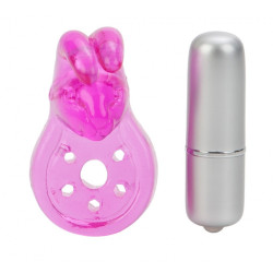 Эрэкционное вибро кольцо Micro Vibe Arouser Bunny