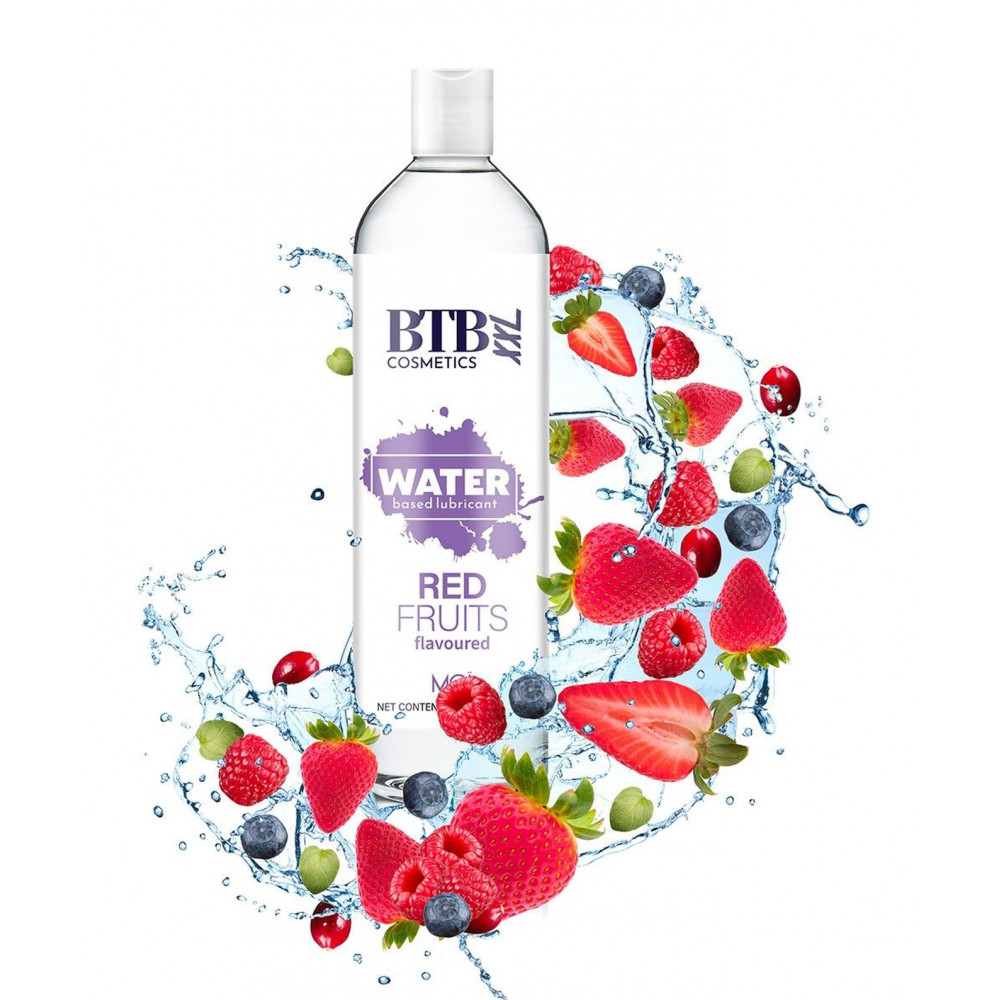 Лубриканты - Гель-лубрикант на водной основе с ароматом лесных ягод Mai - BTB Water Based Lubricant RED FRUITS flavored XXL, 250 ml 1