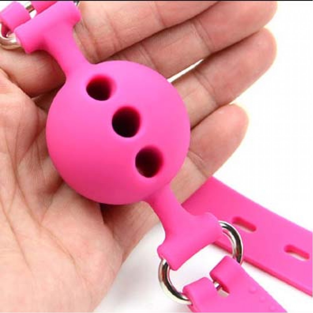 БДСМ игрушки - Кляп DS Fetish Silicone gag M pink 1