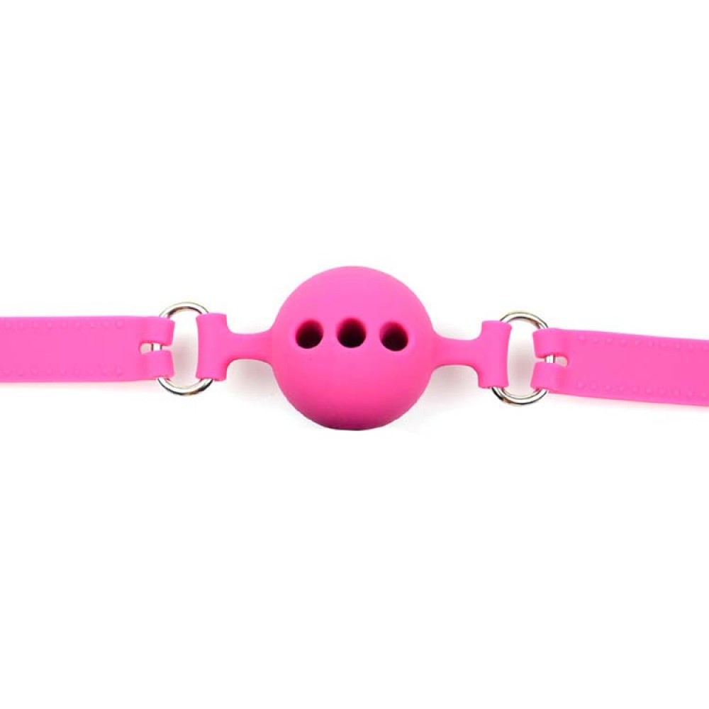 БДСМ игрушки - Кляп DS Fetish Silicone gag M pink 2