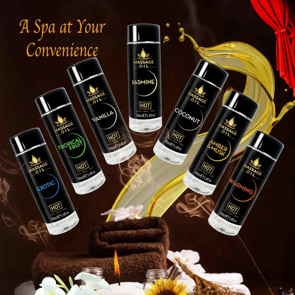 Разное - Массажное масло HOT Massage Oil Tropical Fruit с ароматом тропических фруктов, 100 мл 2