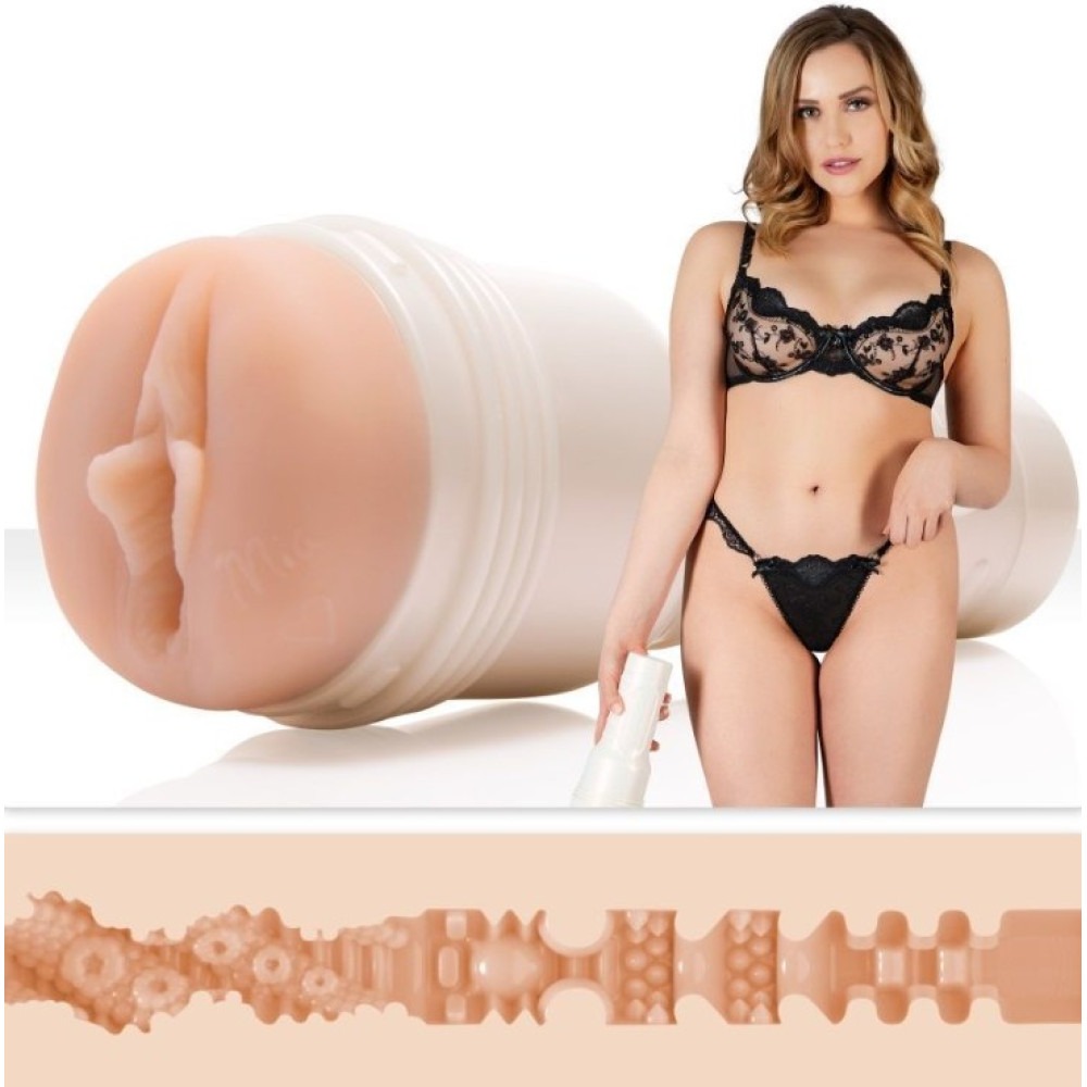 Секс игрушки - Мастурбатор вагина из киберкожи в колбе Fleshlight Girls Mia Malkova Lvl Up, бежевый