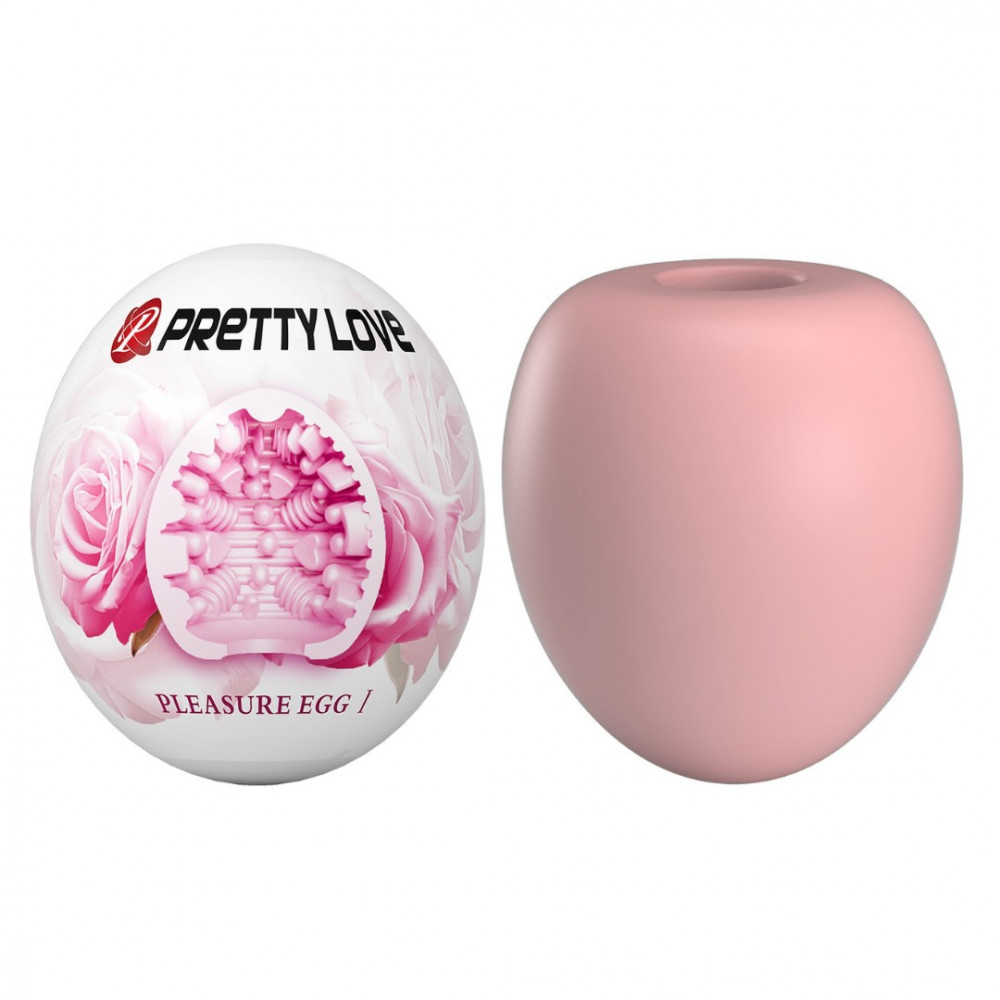 Мастурбаторы без вибрации - Мастурбатор яйцо PRETTY LOVE Pleasure Egg, розовое 3