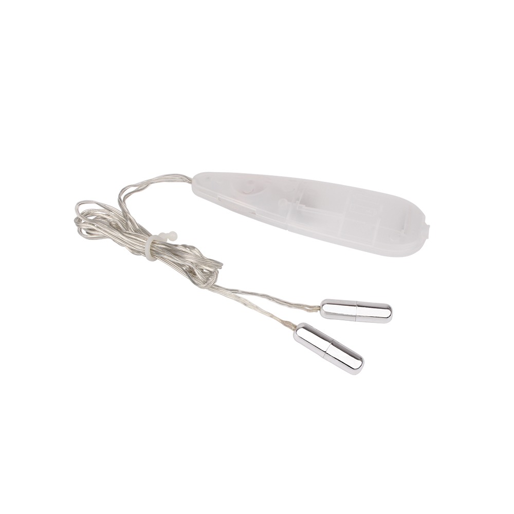  - Міні-вібропулі CHISA Hi-Basic Mini Twins Bullets на провідному пультом, сріблясті 3