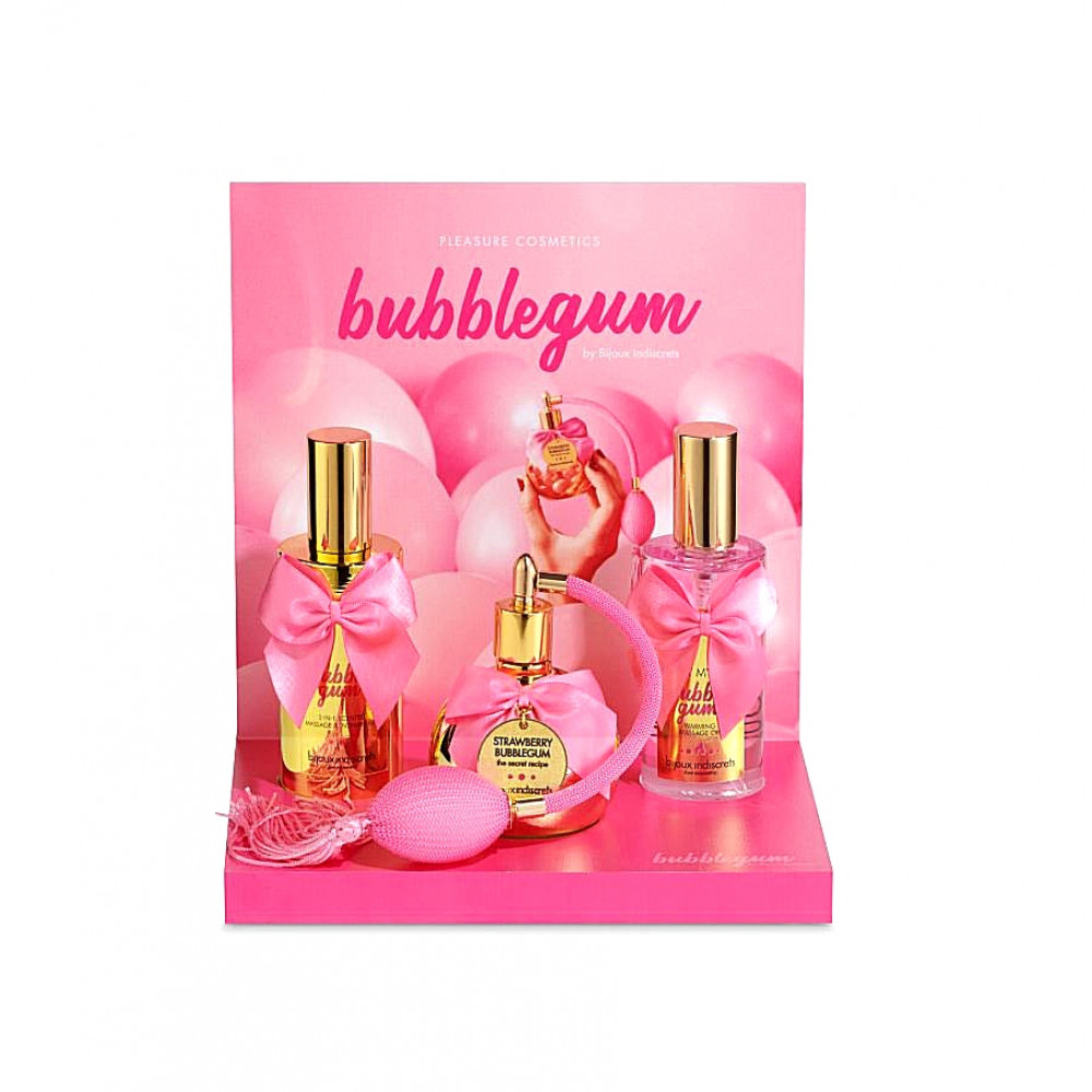 Різне - Набір Bijoux Bubblegum (масажна олія, масажний гель, блиск на губ) з ароматом жувальної гумки 4