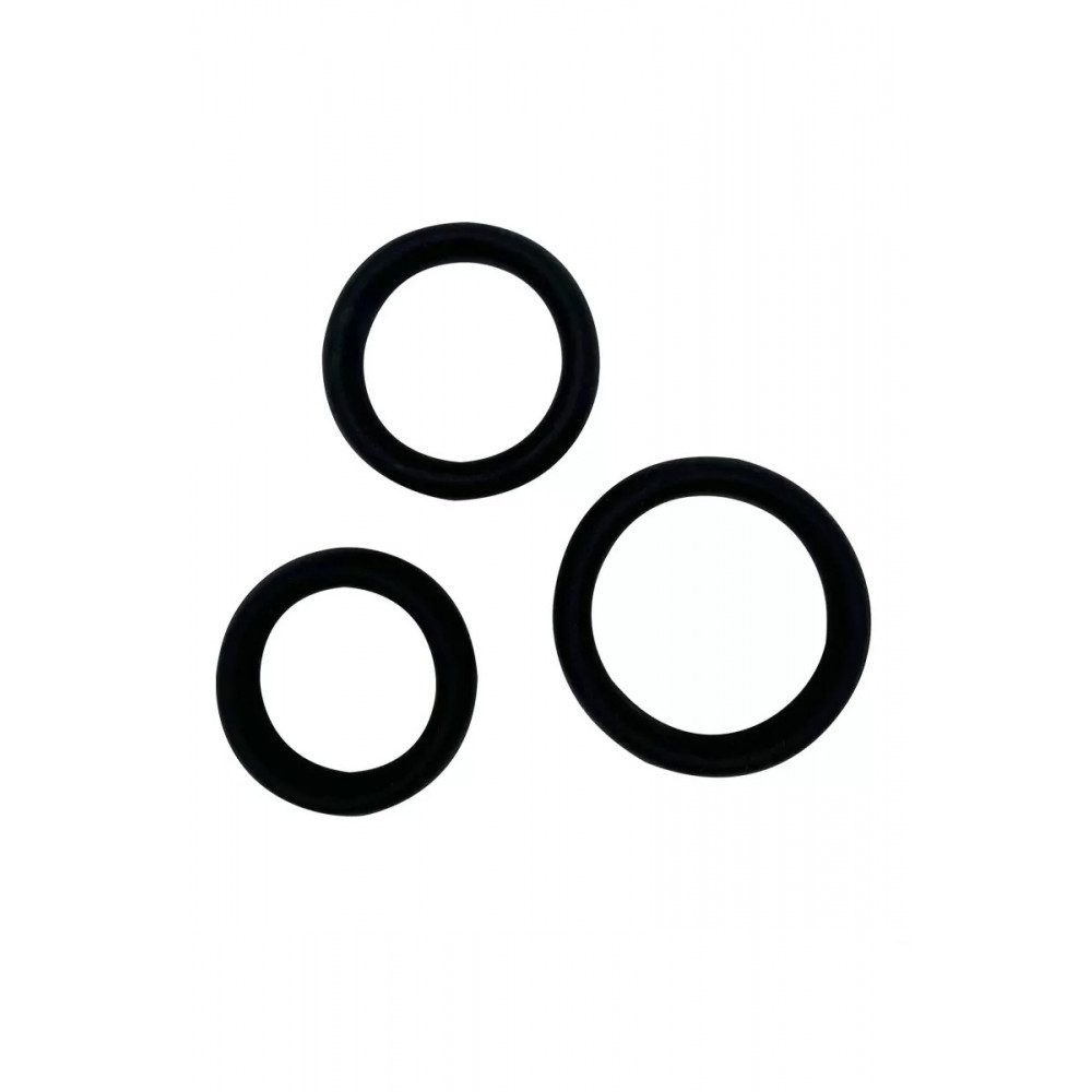 Разное - Набор эрекционных колец Alive Sensual Pleasure Rings черные 1