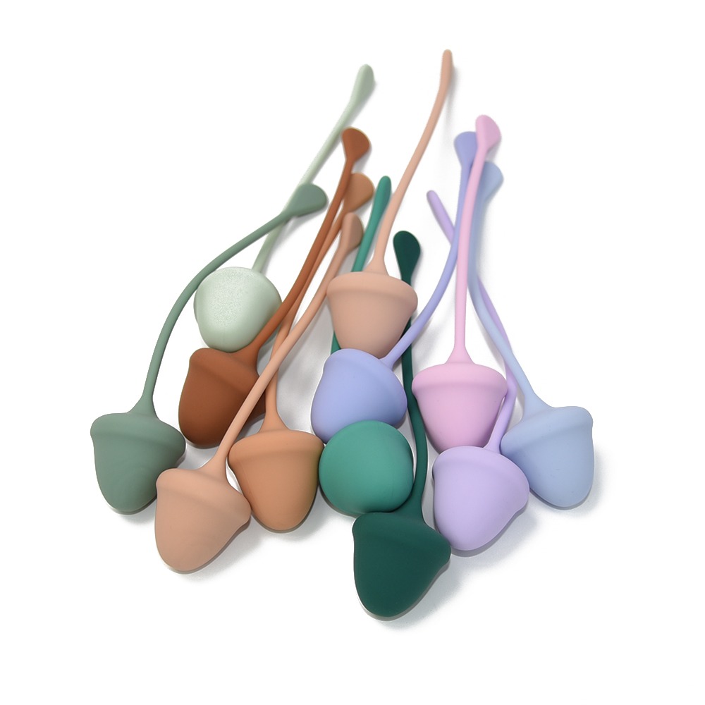 Вагинальные шарики и тренажеры - Набор вагинальных шариков Sweet Em, 4 шт с разным весом, зеленые, 2.8 х 14.5 см 5