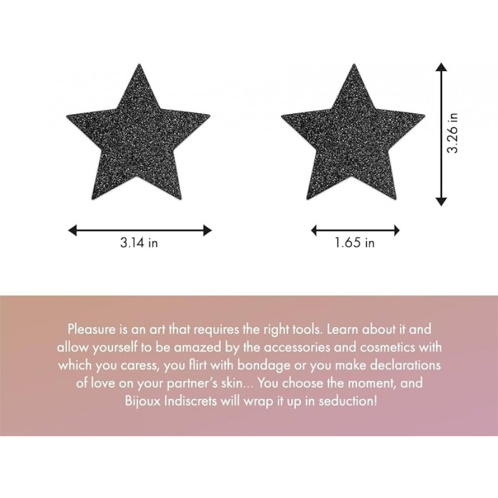 Різне - Пестиси у вигляді зірочок Bijoux Indiscrets, чорні 6