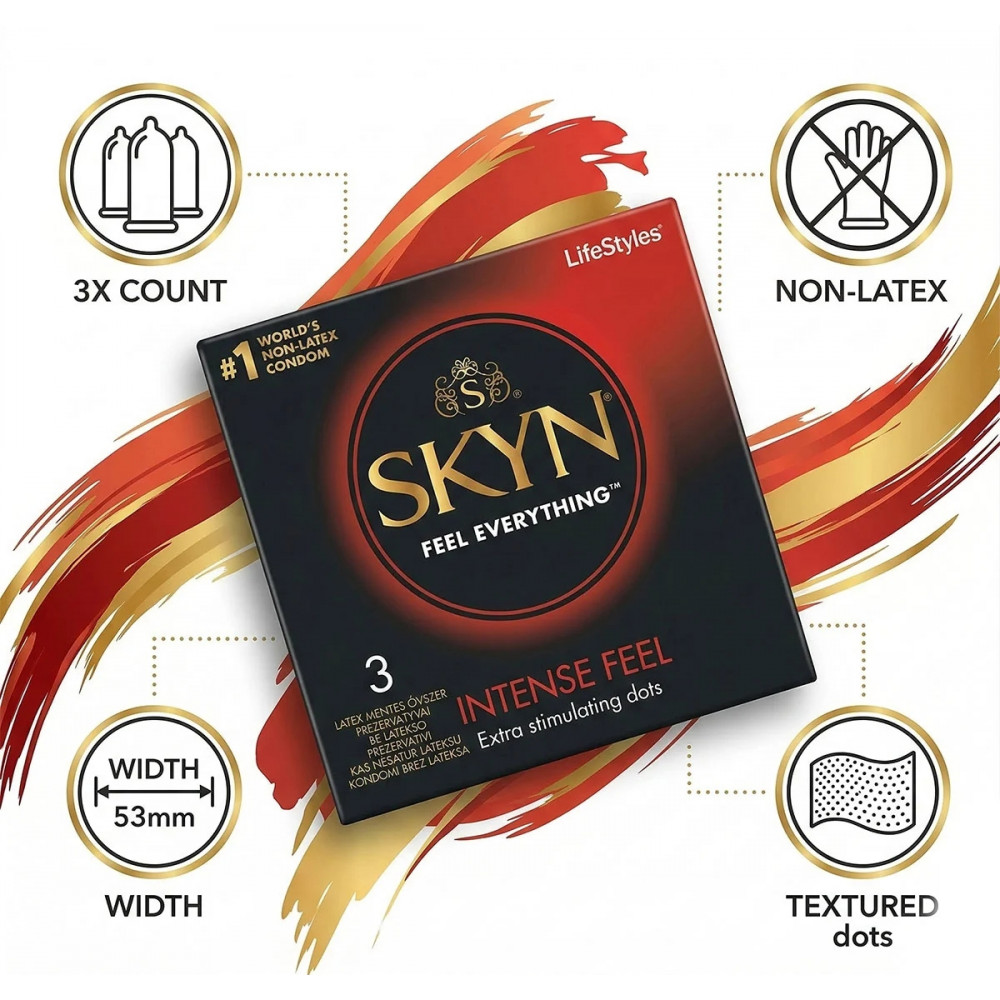 Презервативы - Презерватив SKYN Intense Feel безлатексний (полізопрен), 3 шт 1