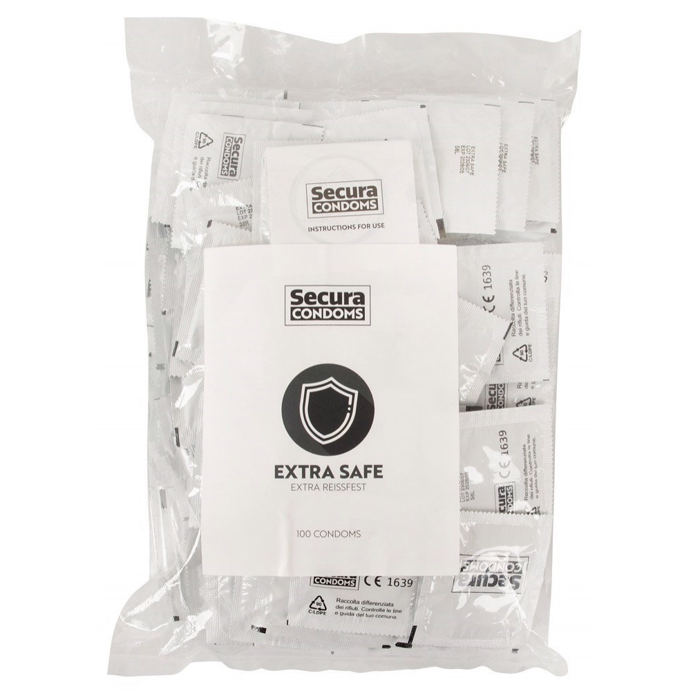 Разное - Презервативы повыщенной надежности для анального секса Secura - Extra Safe, №100