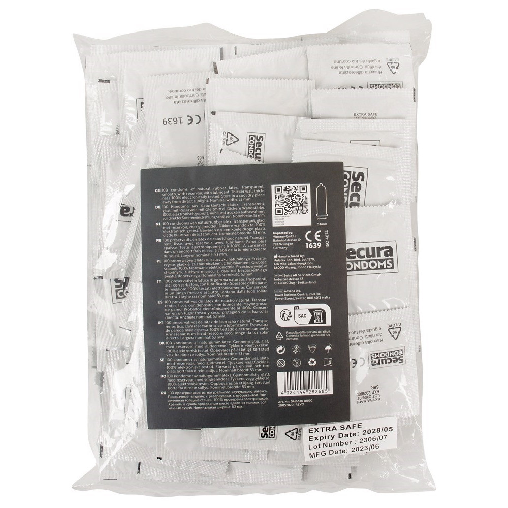 Разное - Презервативы повыщенной надежности для анального секса Secura - Extra Safe, №100 1