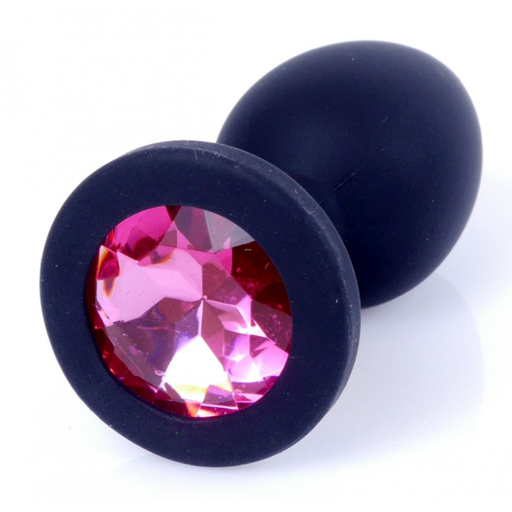 Анальные игрушки - Силиконовая анальная пробка Boss Series - Jewellery Black Silicon PLUG Small Pink S, BS6400083 8