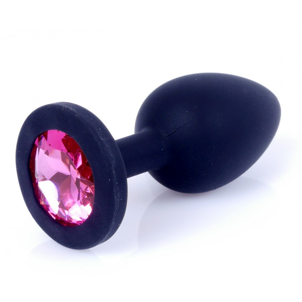 Анальные игрушки - Силиконовая анальная пробка Boss Series - Jewellery Black Silicon PLUG Small Pink S, BS6400083 3