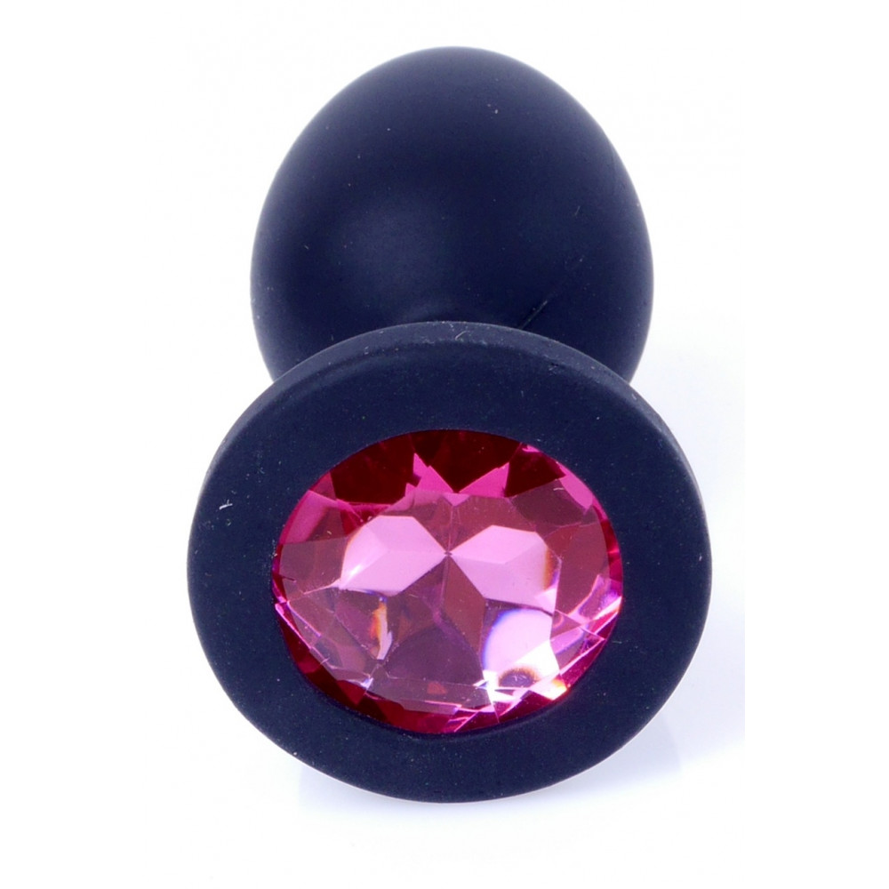 Анальные игрушки - Силиконовая анальная пробка Boss Series - Jewellery Black Silicon PLUG Small Pink S, BS6400083 7