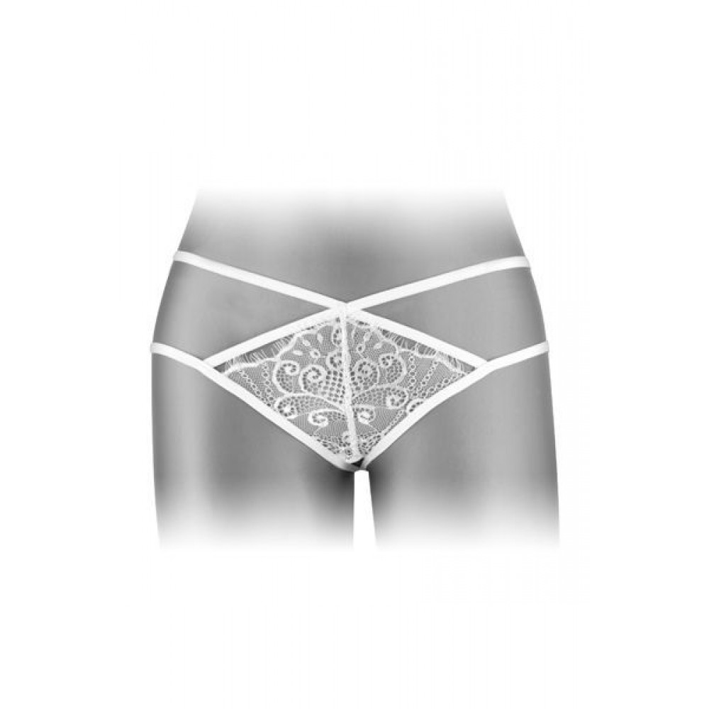 Сексуальные трусики - Трусики-стринги Fashion Secret MYLENE White с двойной линией бедра