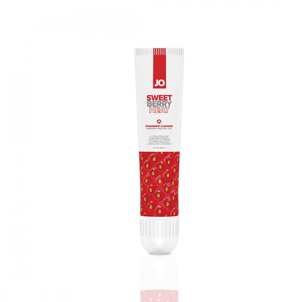 Женские возбудители - Гель для клитора System JO Sweet Berry Heat (10 мл), можно для поцелуев, вибрация с разогревом