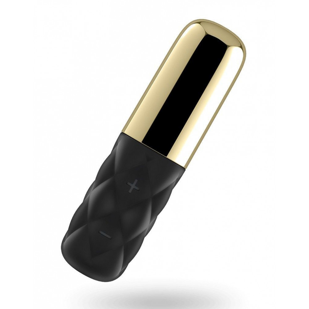 Клиторальный вибратор - Мощный мини-вибратор Satisfyer Sparkling Darling Gold со съемным колпачком, 15 режимов работы 2