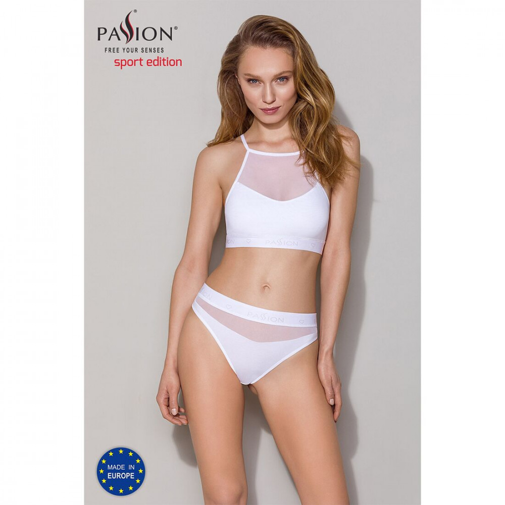 Эротические комплекты - Трусики с прозрачной вставкой Passion PS006 PANTIES white, size XL 3