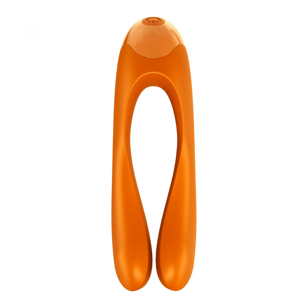 Мини вибраторы - Вибратор на палец Satisfyer Candy Cane Orange