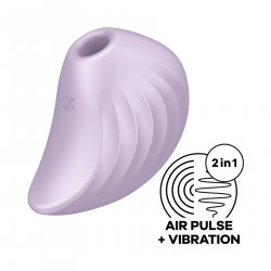 Вакуумный клиторальный стимулятор с вибрацией Satisfyer Pearl Diver Violet