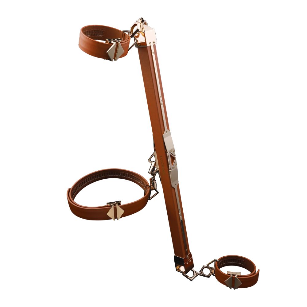 Интимные украшения - Фиксатор-распорка LOCKINK Adjustable Spreader Bar Set - Brown 2