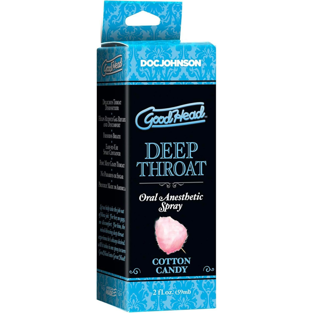 Стимулирующие средства и пролонгаторы - Спрей для минета Doc Johnson GoodHead DeepThroat Spray – Cotton Candy 59 мл для глубокого минета 1