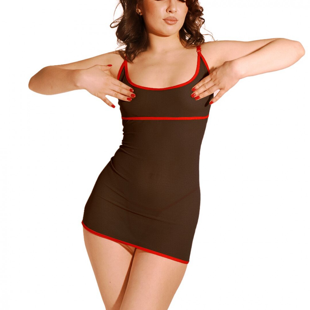 Різне - Сексуальна сукня із сітки Art of Sex- Sharlotte чорно-червона XS-M