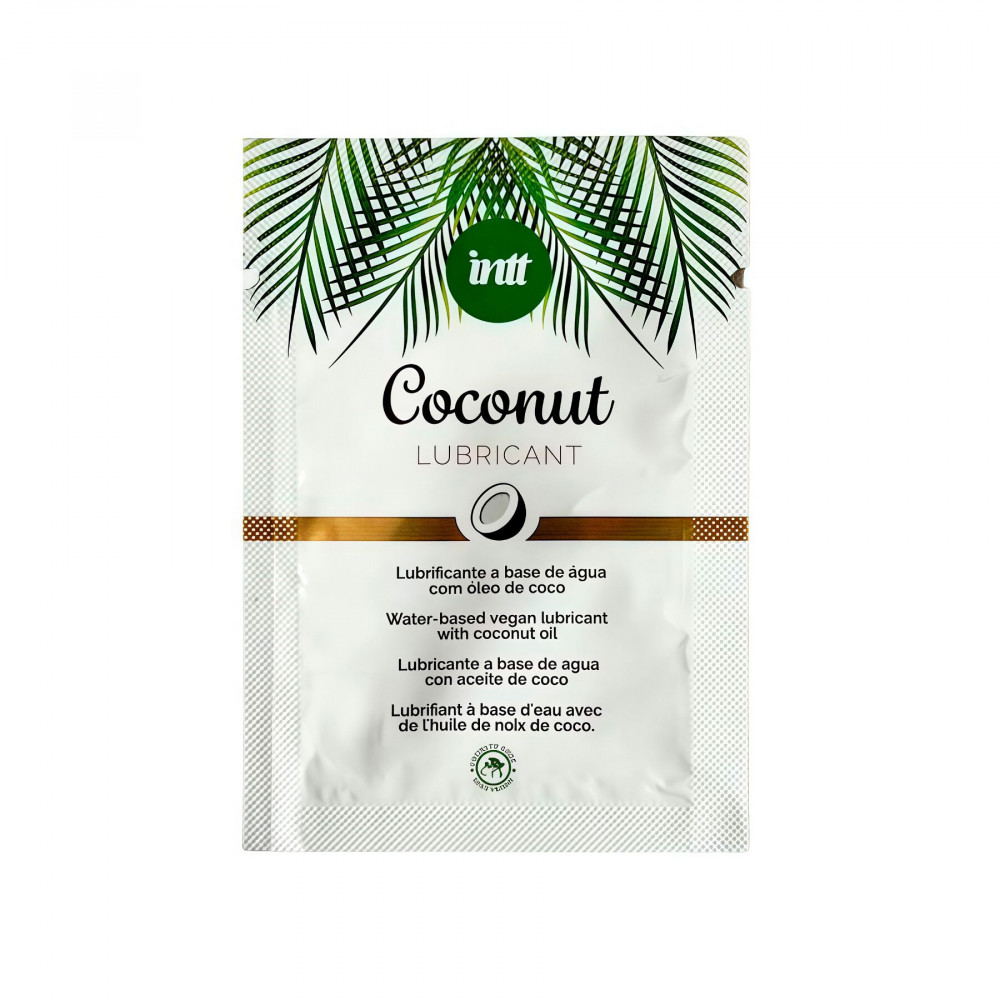 Разное - Пробник ухаживающего лубриканта Intt Coconut с кокосовым маслом на водной основе (2 мл)