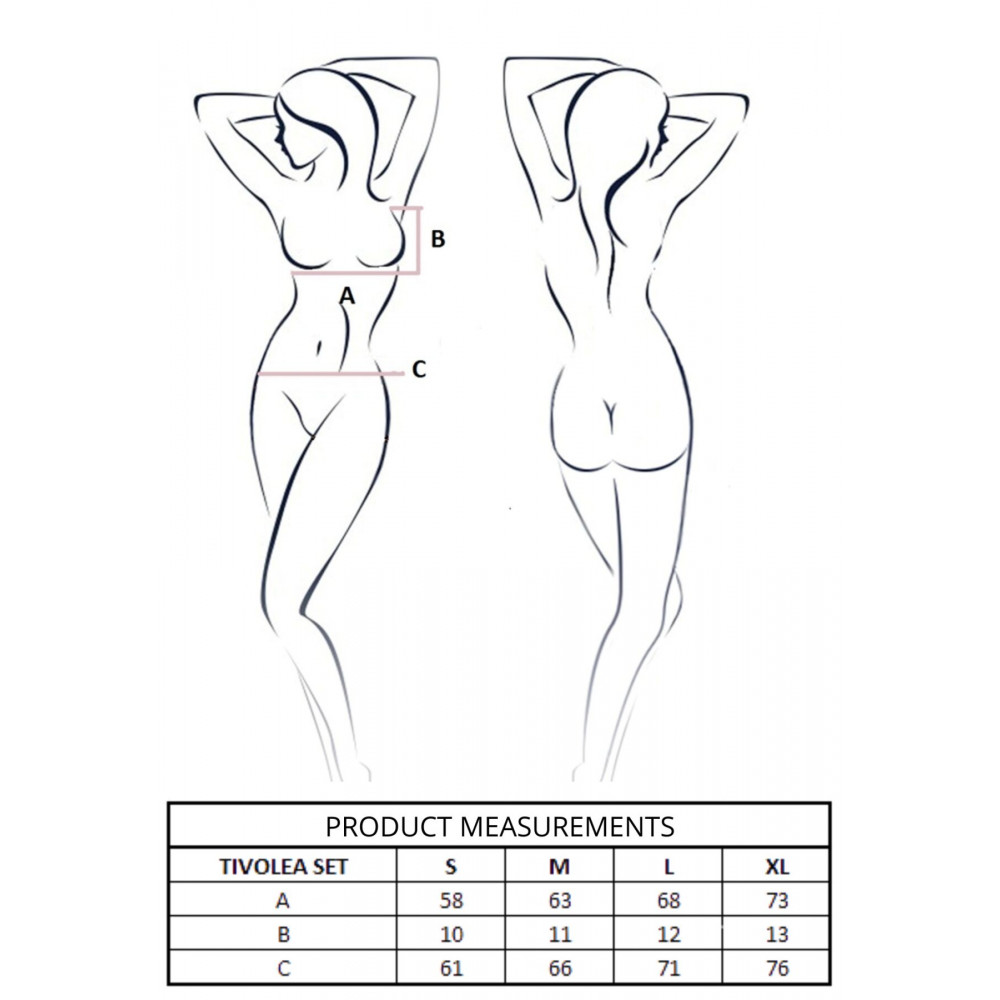 Еротичні комплекти - Комплект Passion TIVOLEA SET misty rose XL 12