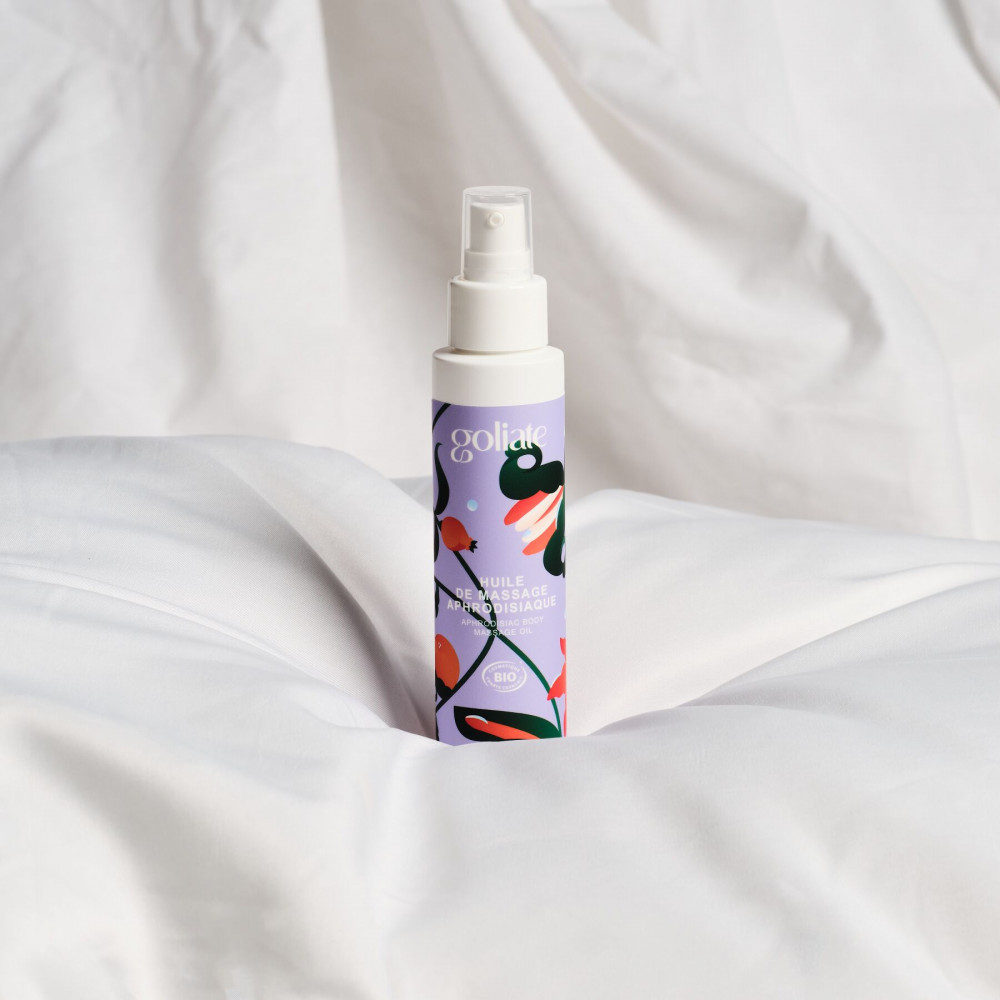 Для масажу - Масажна олія Goliate Huile De Massage Aphrodisiaque 100 мл, органічна, зігрівальний ефект 1