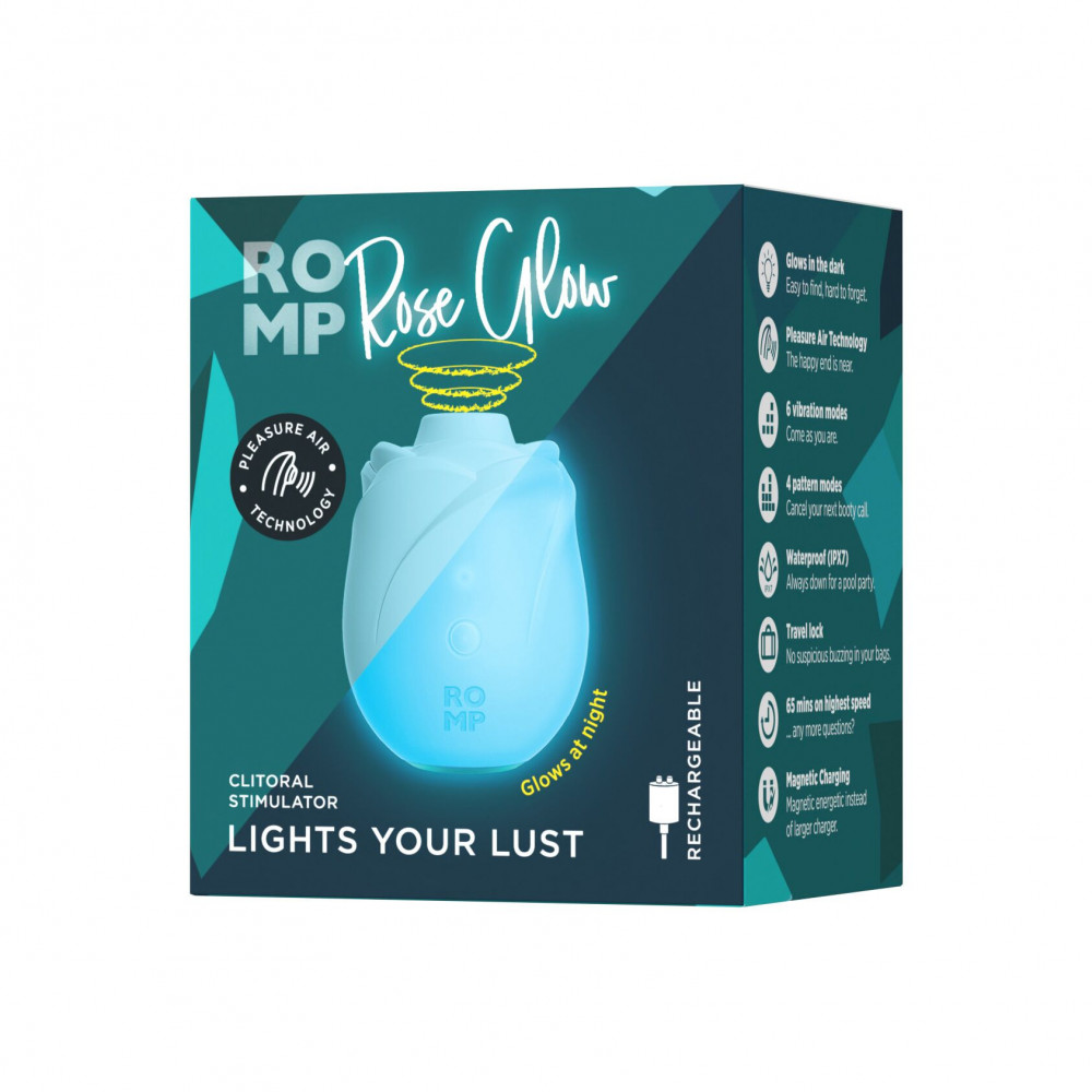 Вакуумный вибратор - Вакуумный клиторальный стимулятор Romp Rose Glow 9