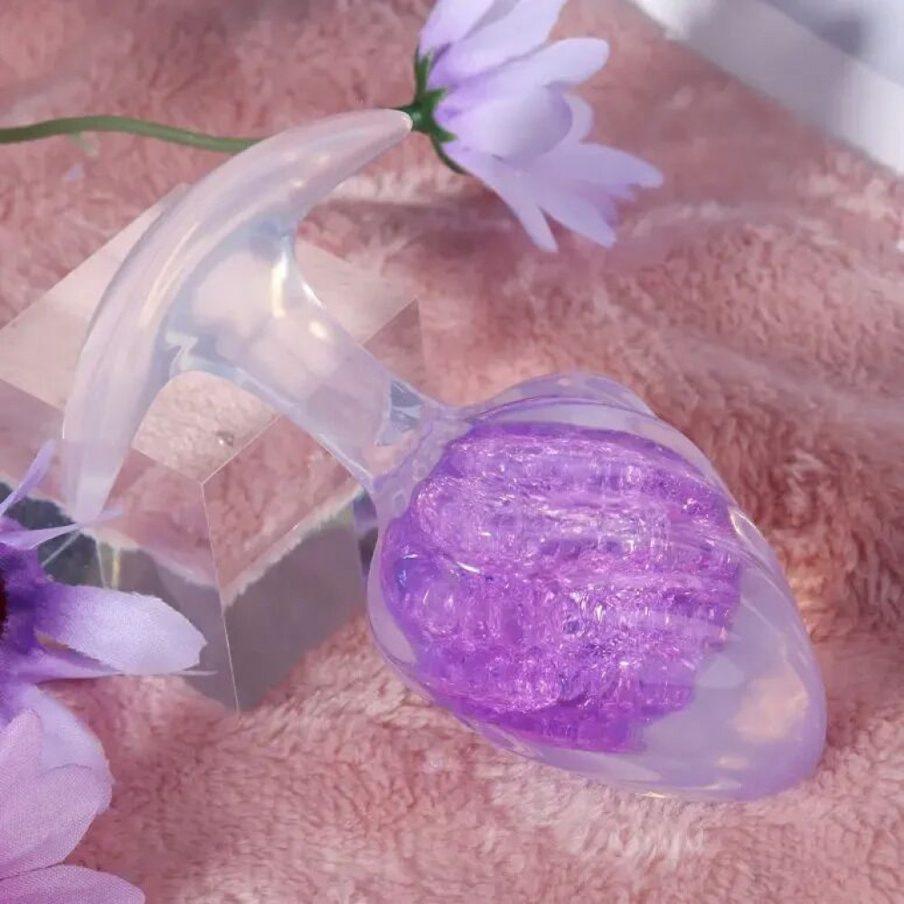 Анальные игрушки без вибрации - Анальная пробка Liebe Seele Icecream-shaped Crystal Anal Plug - Purple Medium 3