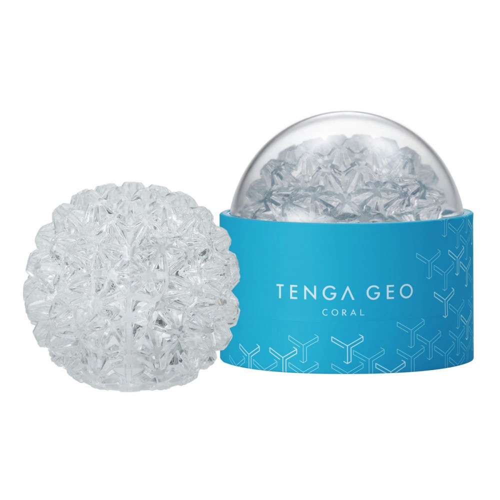 Мастурбаторы без вибрации - Мастурбатор Tenga Geo Coral Clear, новый материал, объемные звезды