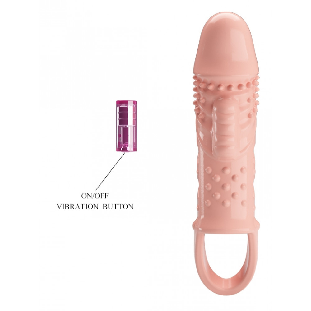  - Удлиняющая насадка с вибростимуляцией ( на 2,5 см ) PRETTY LOVE - PENIS SLEEVE Cecelia, BI-026242 7