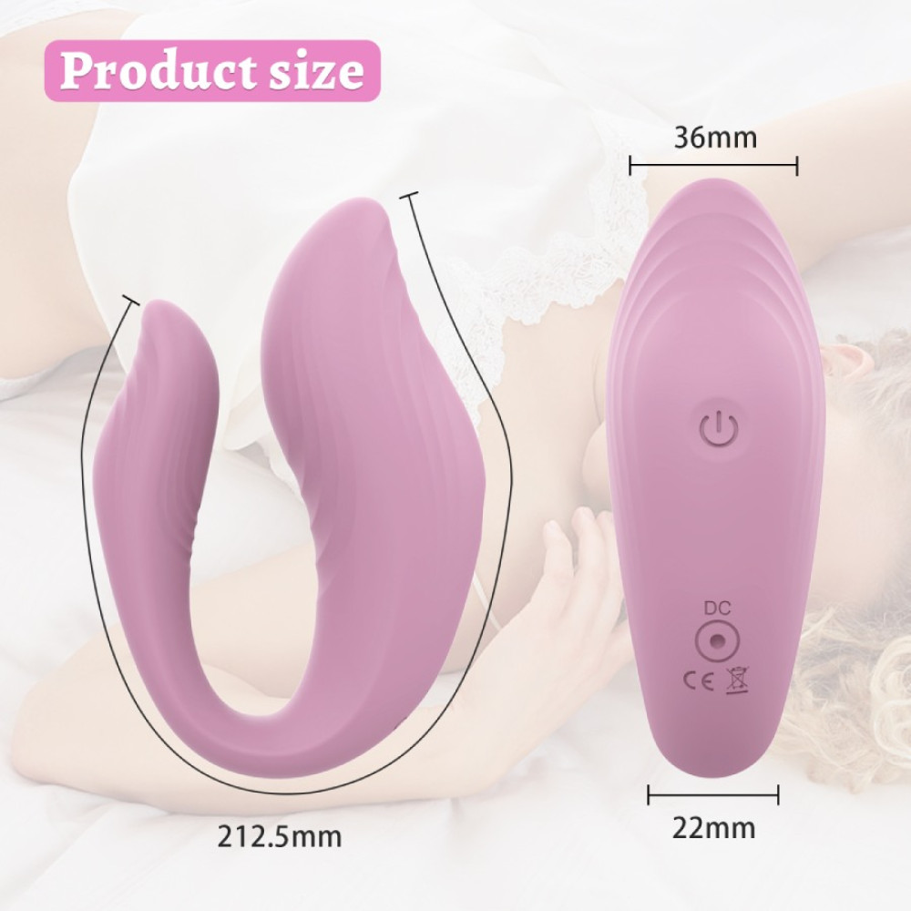 Игрушки для пар - Вибратор для пар Every Night Toys Cosima с дистанционным управлением, розовый, 10 режимов 2