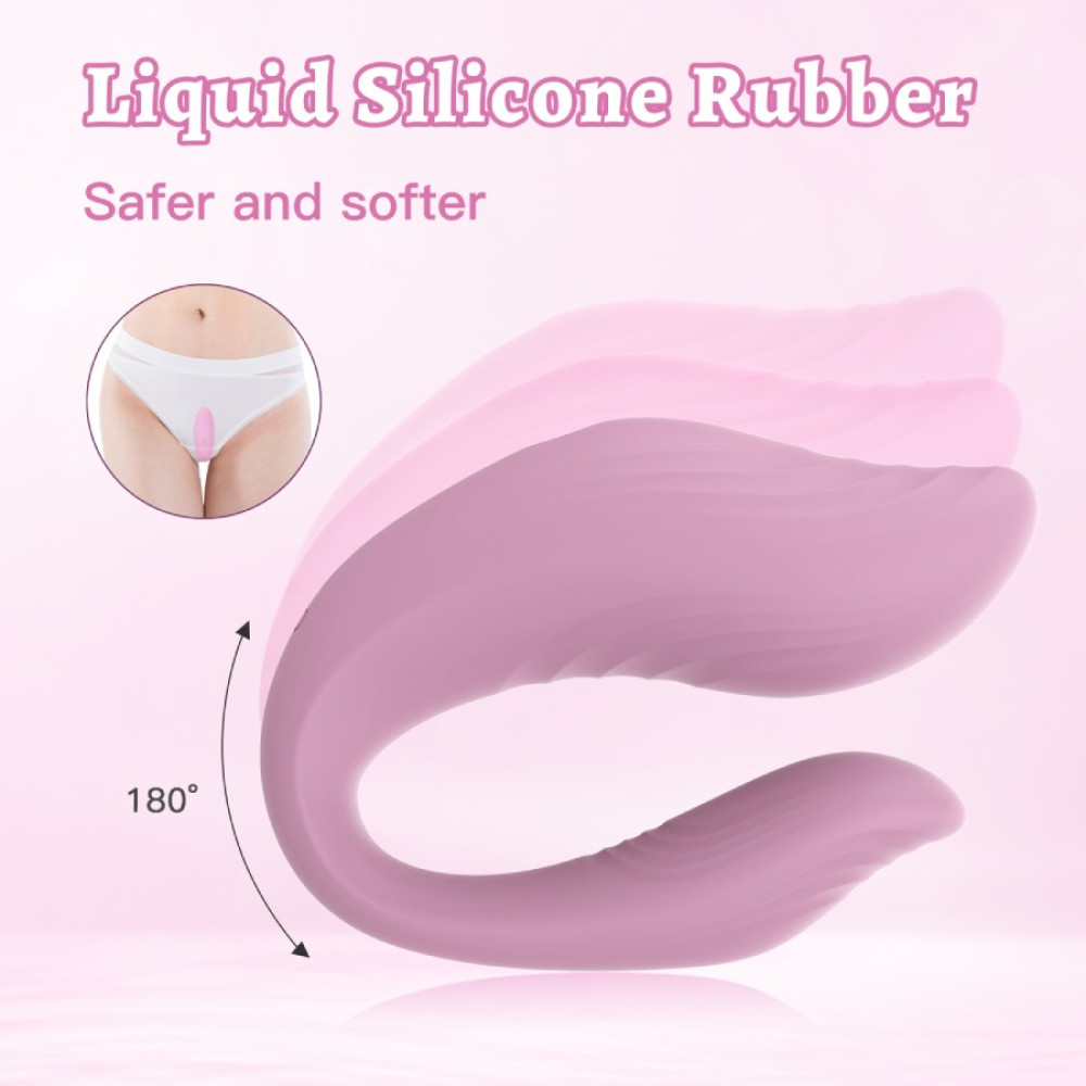 Игрушки для пар - Вибратор для пар Every Night Toys Cosima с дистанционным управлением, розовый, 10 режимов 6