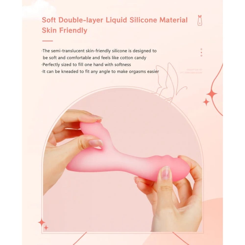 Різне - Вібратор подвійний BeYourLover Cloud JOY 10 режимів вібрації, рожевий 1