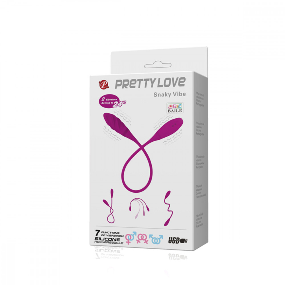  - Вібратор подвійний Snaky Vibe Pretty Love 4