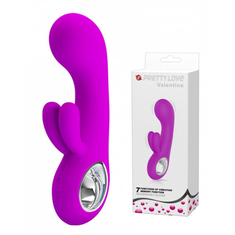Вибратор-кролик - Вибратор-кролик Pretty Love Valentine для точки G, фуксия, 15.4 х 3.8 см