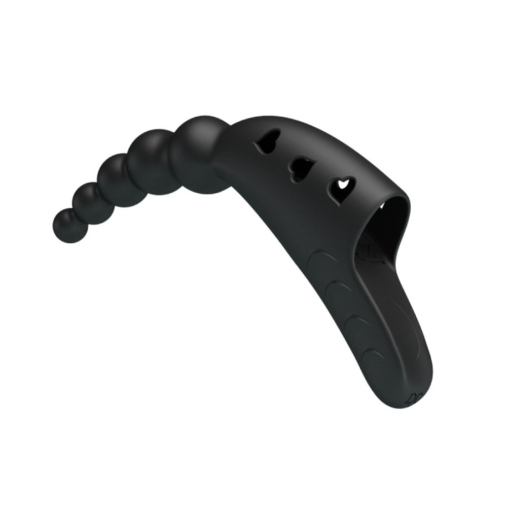  - Вібратор на палець Pretty Love Honey Finger, чорний, 12,2 × 2,1 см 4