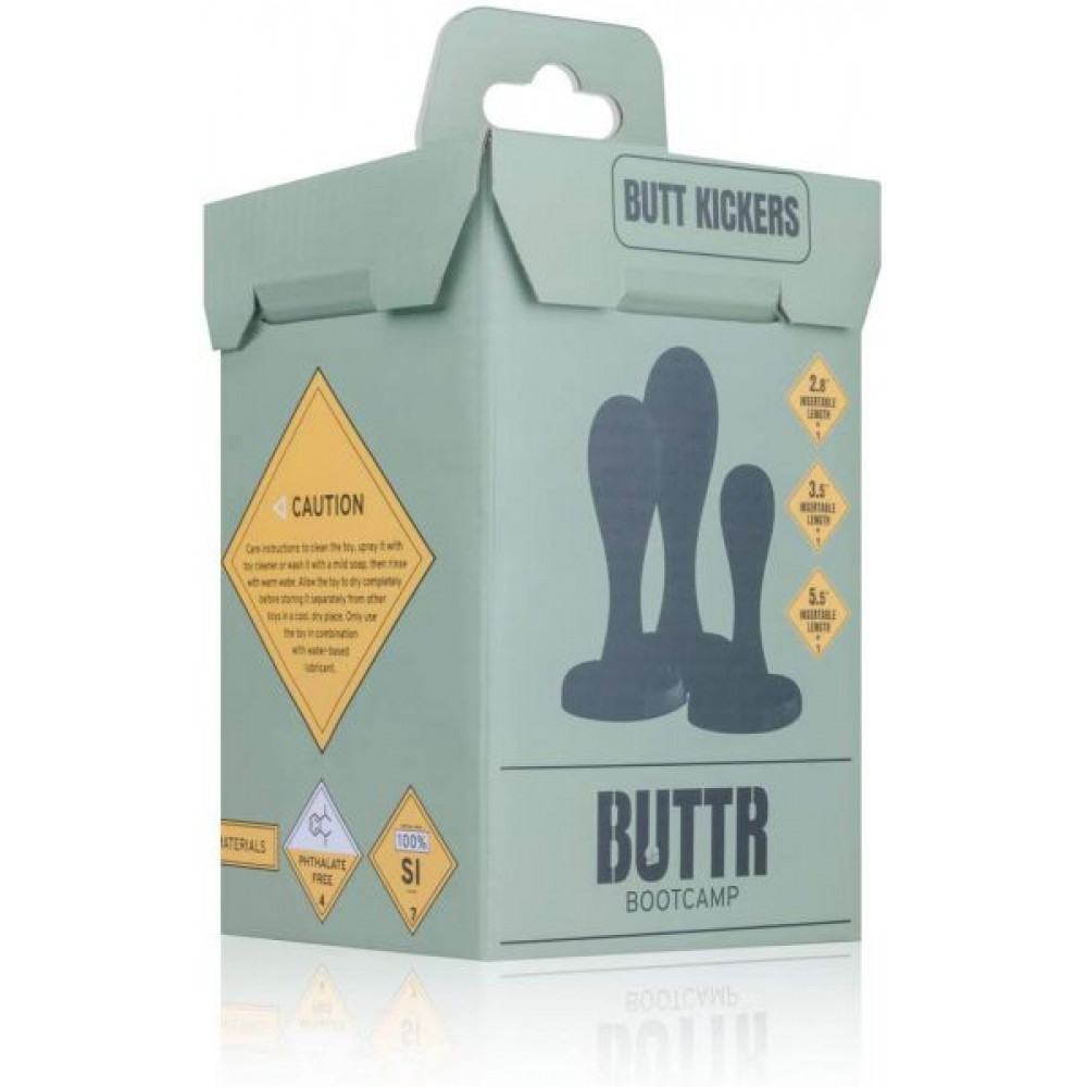 Анальная пробка - Набор анальных пробок BUTTR Butt Kickers Butt Plug Training Set 4