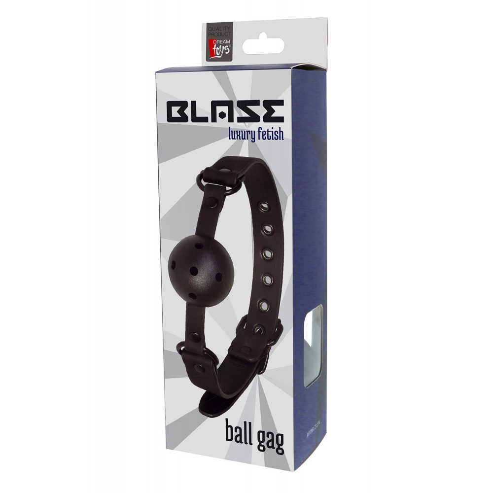 БДСМ игрушки - Кляп BLAZE BALL GAG WITH PAINTING EDGE BLACK 1