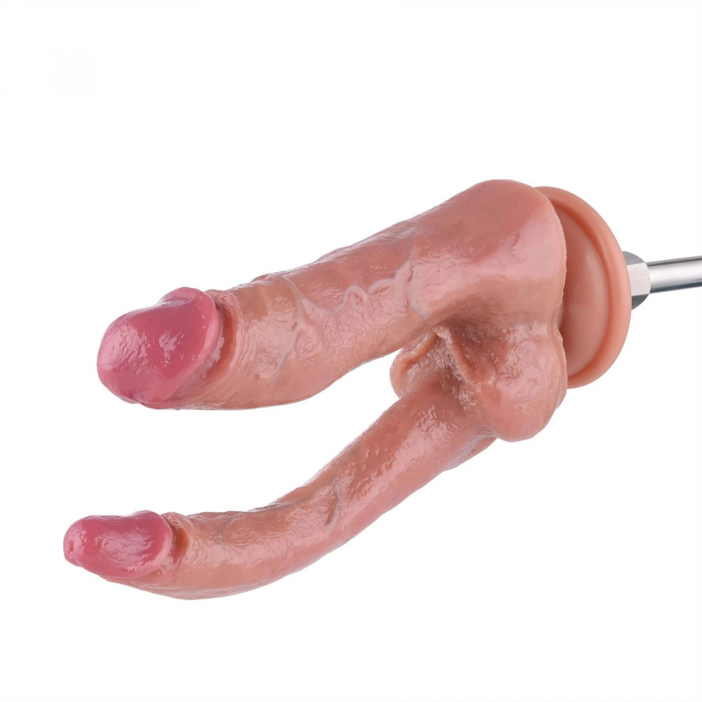 Секс игрушки - Двойной фаллоимитатор для секс-машин Hismith Double Penetrator, 9.25″ (мятая упаковка!!!) 10