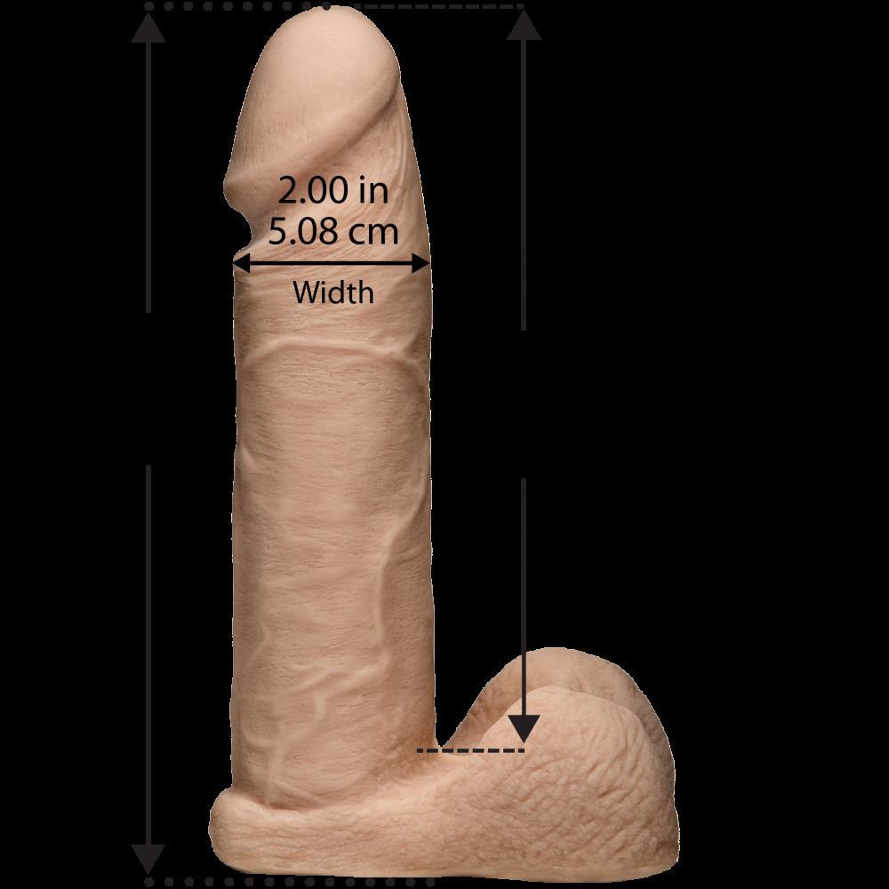 Секс іграшки - Фалоімітатор Doc Johnson Vac-U-Lock - 8 Inch ULTRASKYN Cock White (м'яте паковання!!!) 2