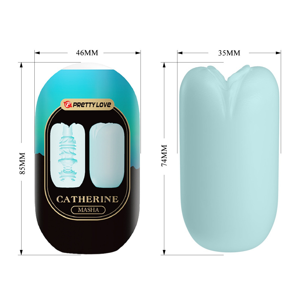 Різне - Мастурбатор яйце Pretty Love Catherine - Masha Blue, BI-014931-4-1 6