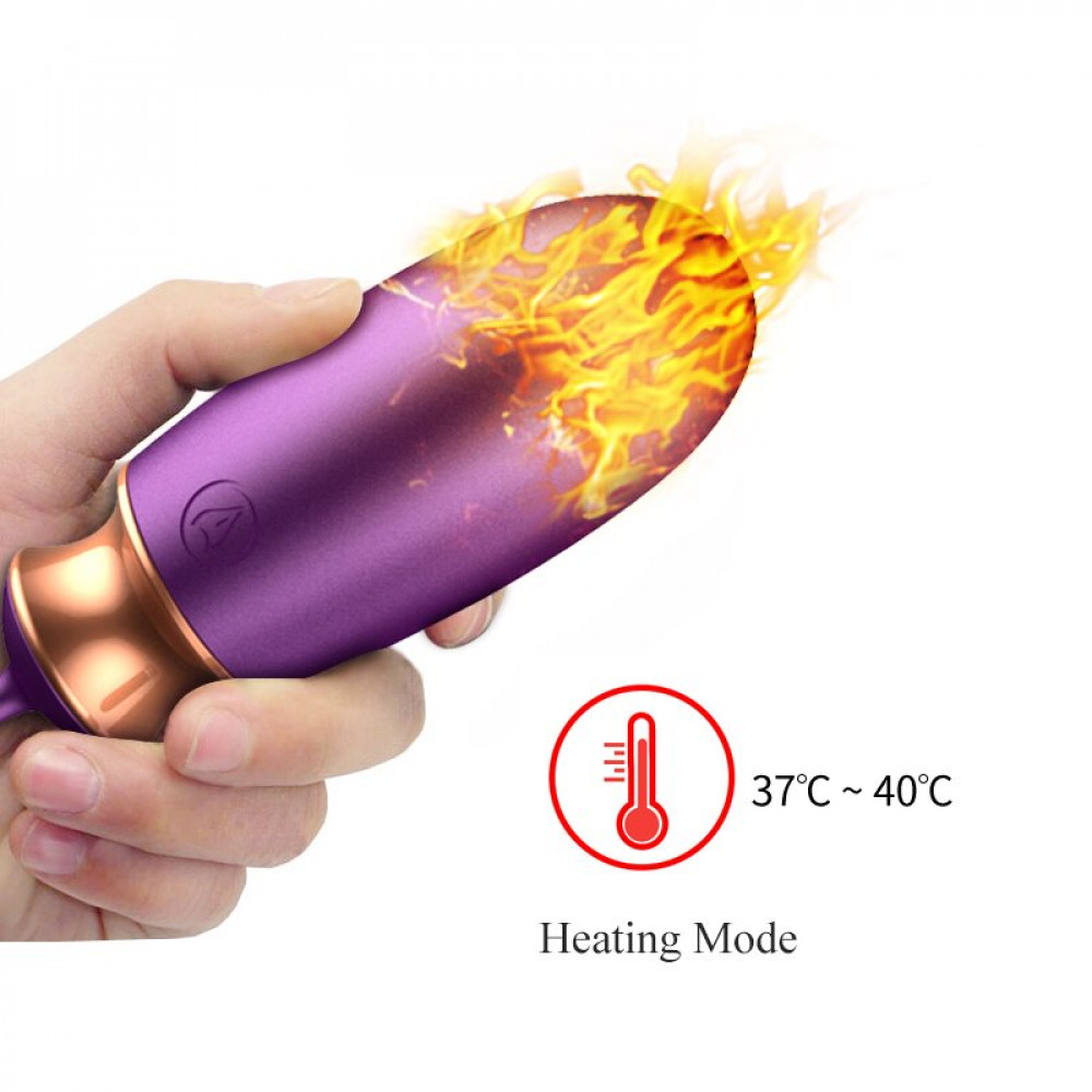 Вибратор - Виброяйцо с подогревом и пультом ДУ - Vibrating Silicone Love EGG USB, BS6300001 12