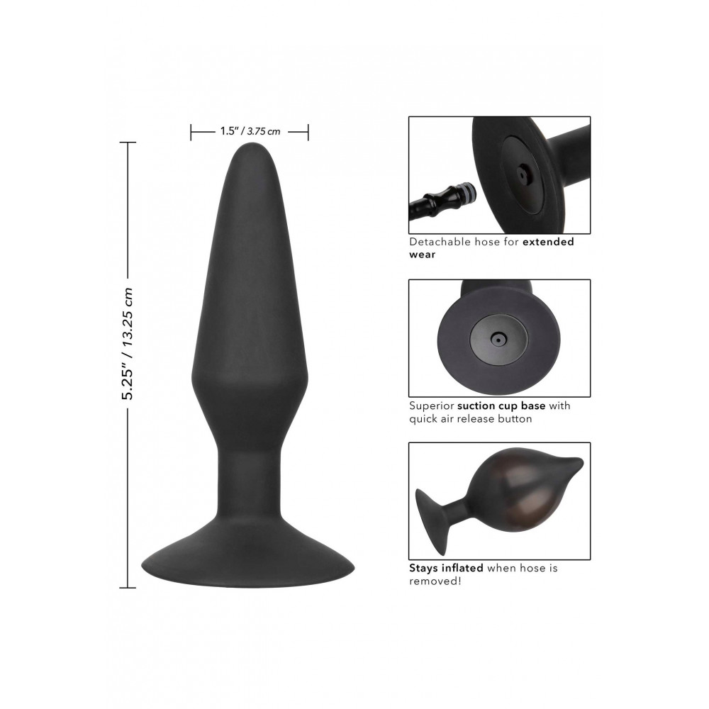 Секс игрушки - Анальная пробка с накачкой L CalExotics Silicone Inflatable Plug, 14 x 1.7–3.9 см 2