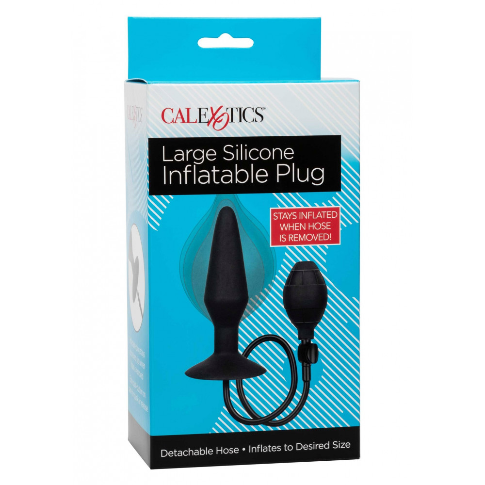 Секс игрушки - Анальная пробка с накачкой L CalExotics Silicone Inflatable Plug, 14 x 1.7–3.9 см 1
